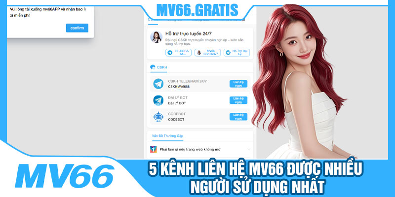 5 Kênh Liên Hệ MV66 Được Nhiều Người Sử Dụng Nhất